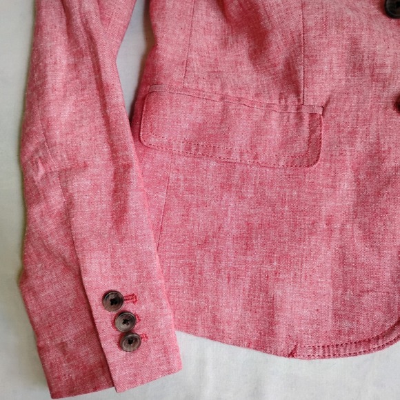 J Crew Blazer 00 Schoolboy Linen Blend Two Button Office‎ Preppy Work Corp - Picture 2 of 16